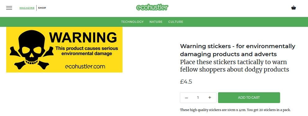 Ecohustler online stiickers