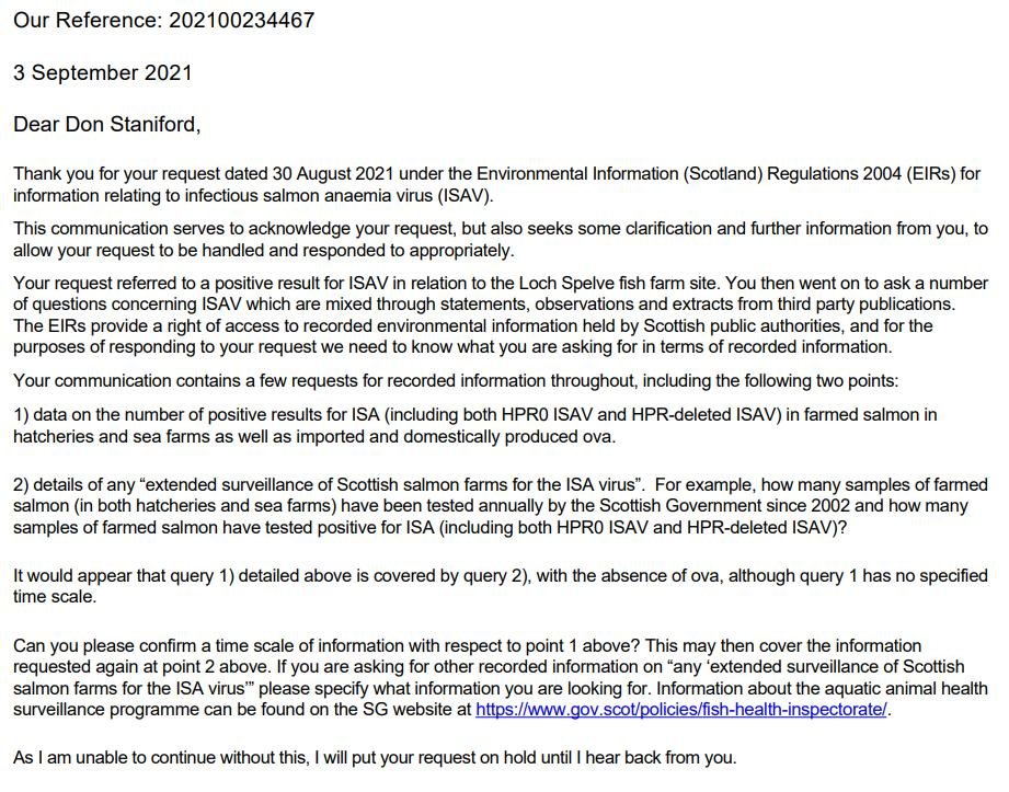 ISA FOI SG clarification 3 Sept 2021 ISA FOI SG clarification 3 Sept 2021