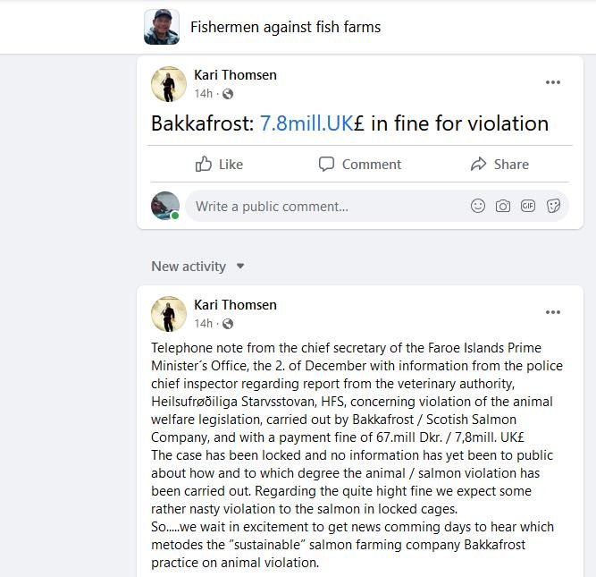 Bakkafrost fine Dec 2021 #1 Facebook