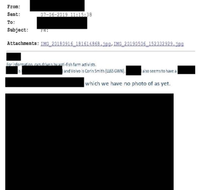 SSC photos of cars driven by activists SSC photos of cars driven by activists