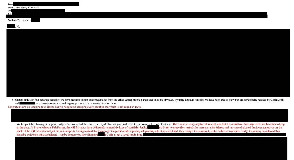 SSC table showing negative stories SSC table showing negative stories