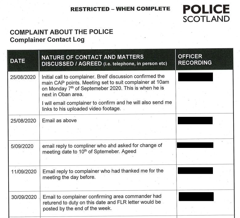 Police Scotland Incident Reporting #4 Police Scotland Incident Reporting #4