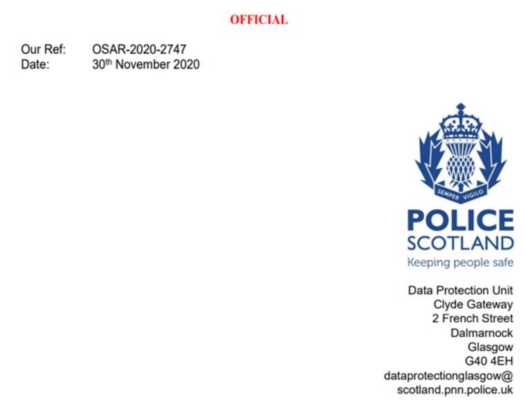 Police Scotland Incident Reporting #5 Police Scotland Incident Reporting #5
