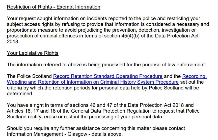 Police Scotland Incident Reporting #7 Police Scotland Incident Reporting #7
