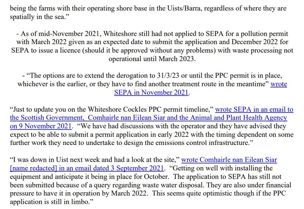 Whiteshore Cockles FOI disclosure December 2021 PR Jan 2022 #8