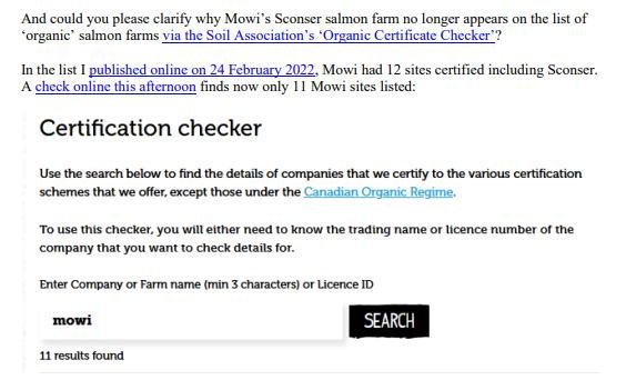 Letter to Soil Association on toxic chemicals and sites March 2022 #2