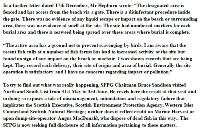 Sunday Times July 2005 North Uist salmon dump #9 SFPG Sunday Times July 2005 North Uist salmon dump #9 SFPG