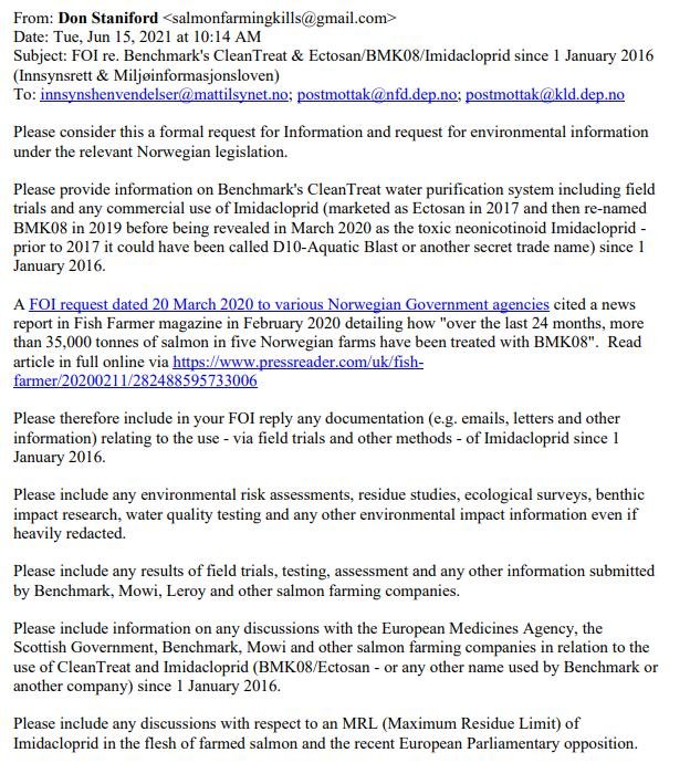 FOI Norwegian Government 15 June 2021 #1 FOI Norwegian Government 15 June 2021 #1