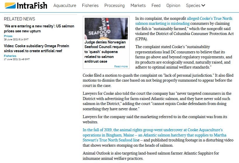 Cooke lawsuit July 2021 #2 Cooke lawsuit July 2021 #2