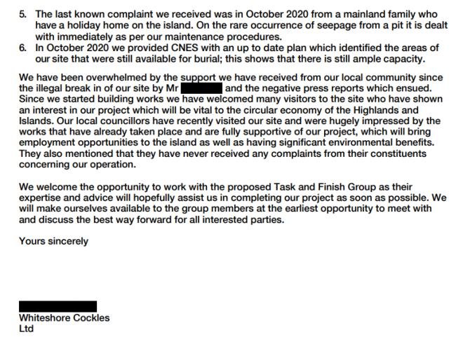 Whiteshore FOI SG Aug 2021 Media Backgrounder #4