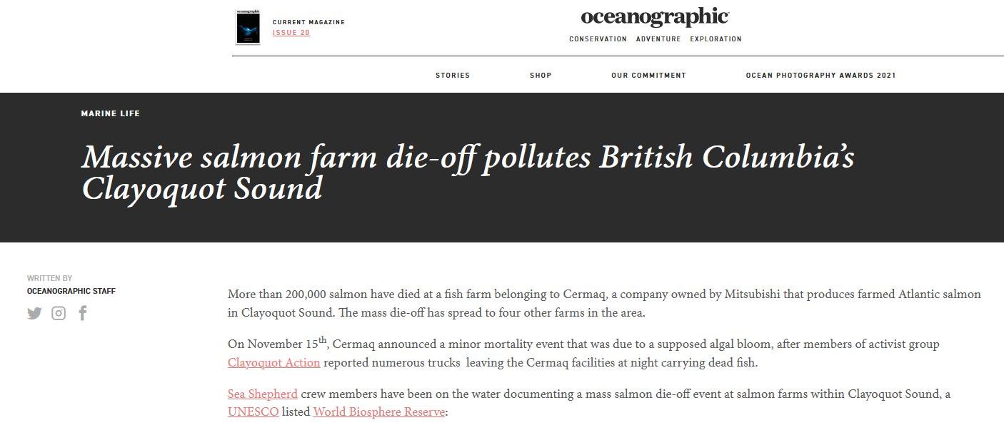 Clayoquot die off video 7 Oct 2021 #2