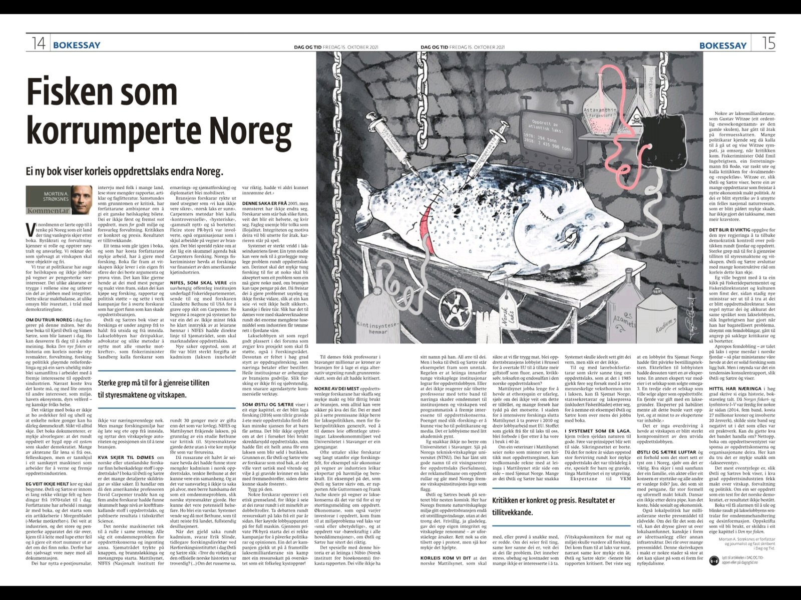 Cartoon Norwegian salmon article