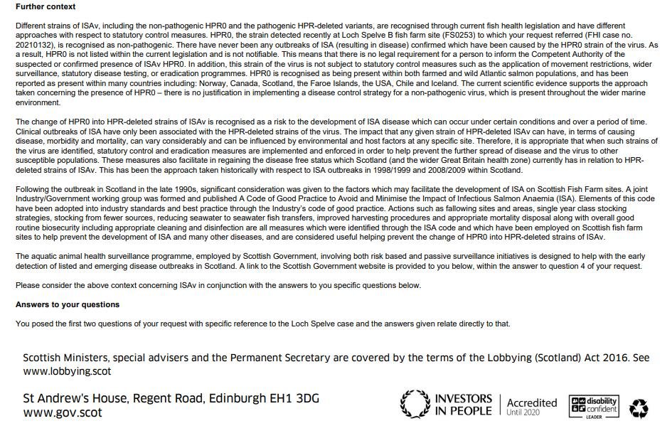 ISA FOI reply SG 1 October 2021 #2 ISA FOI reply SG 1 October 2021 #2