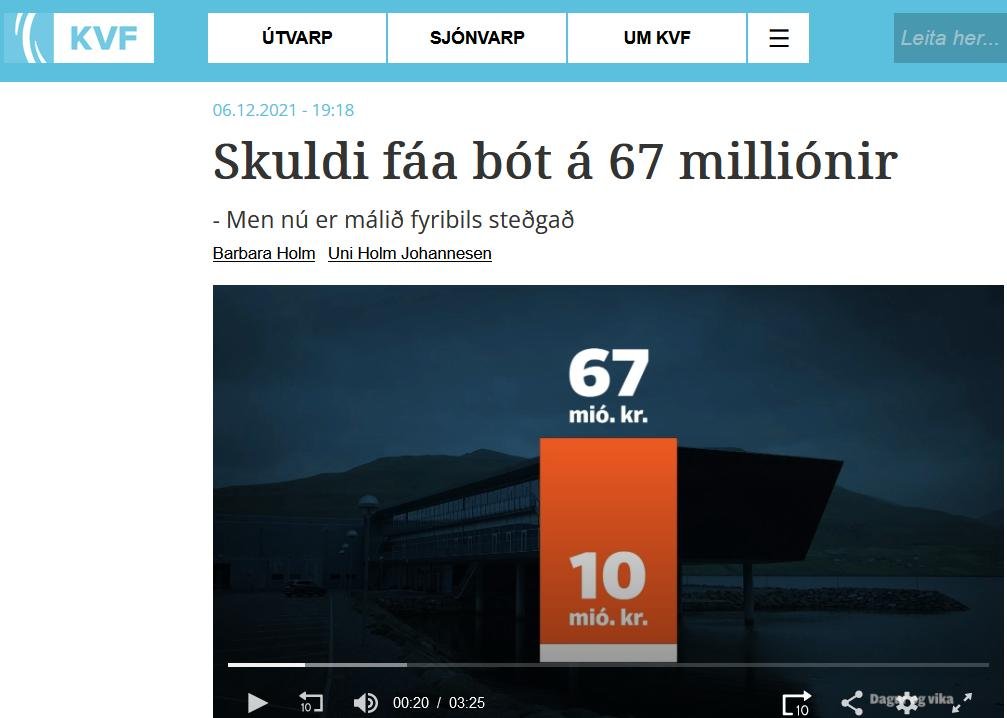 Faroes TV 6 Dec 2021 #1