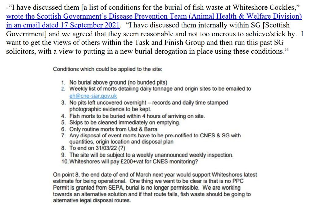 Whiteshore Cockles FOI disclosure December 2021 PR Jan 2022 #4