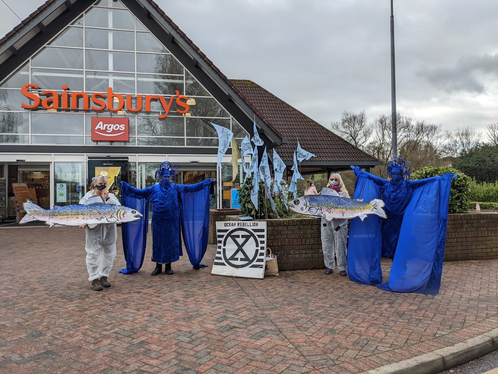 Ocean Rebellion Sainsburys protest Devon Feb 2022 #6 Ocean Rebellion Sainsburys protest Devon Feb 2022 #6