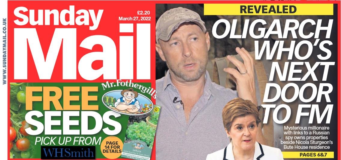 Sunday Mail 27 March 2022 Front page better copy Sunday Mail 27 March 2022 Front page better copy