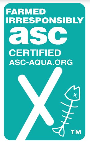 ASC spoof logo Irresponsibly Farmed #2 Vertical ASC spoof logo Irresponsibly Farmed #2 Vertical