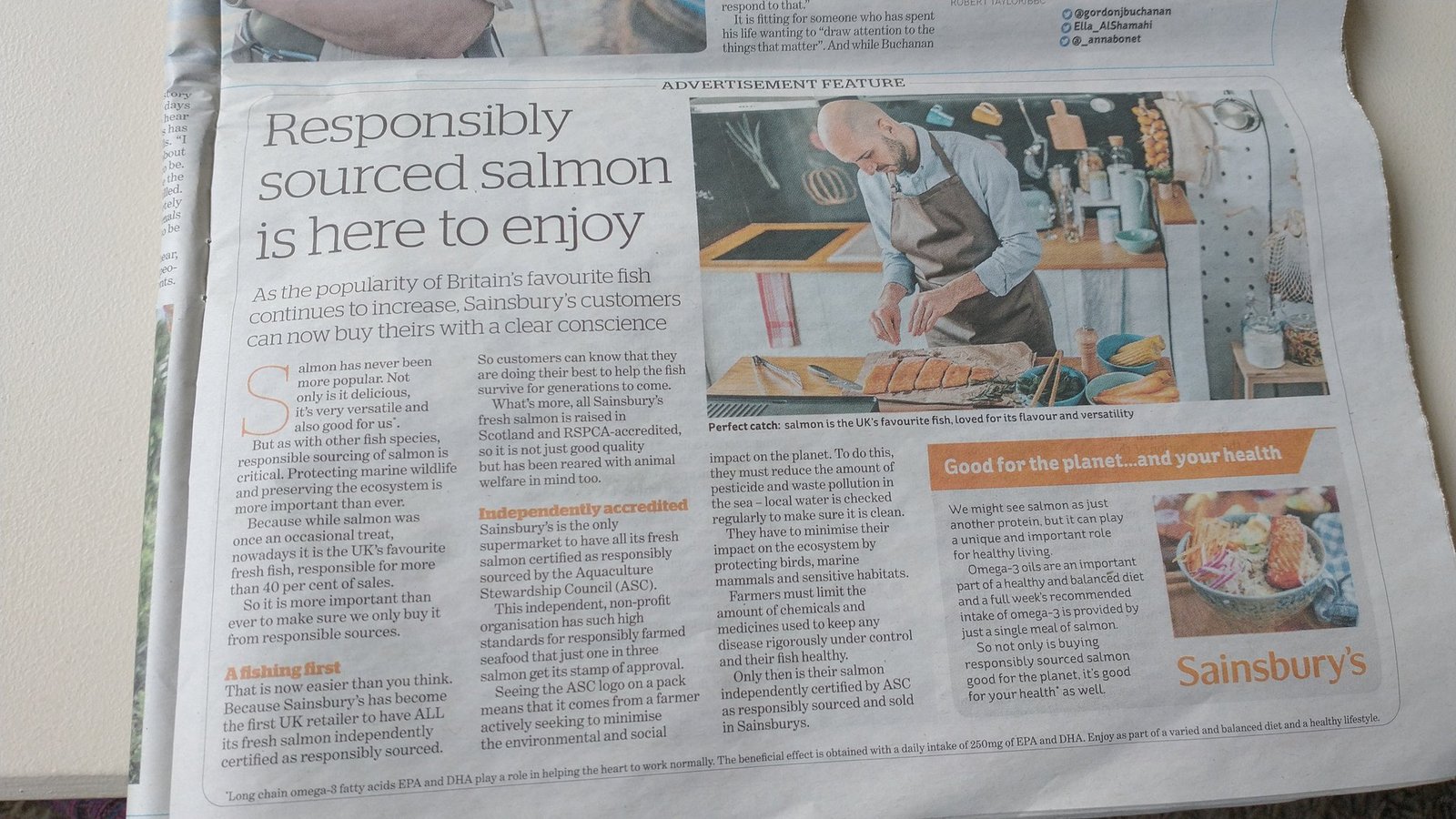 ASA Complaint vs Sainsburys ASC salmon 4 May 2022 #5 iNews photo