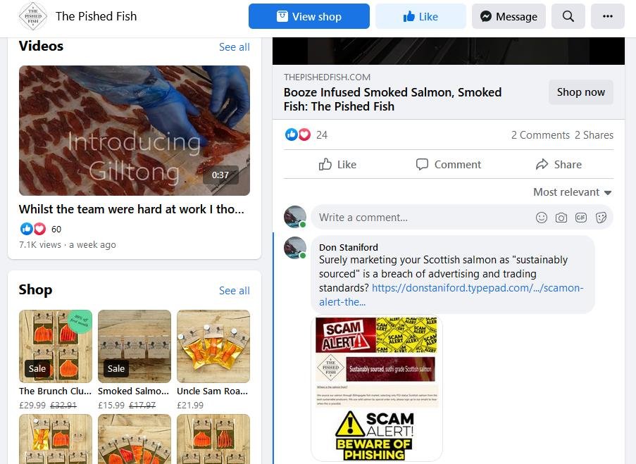 Pished Fish Facebook post 17 Jan 2022