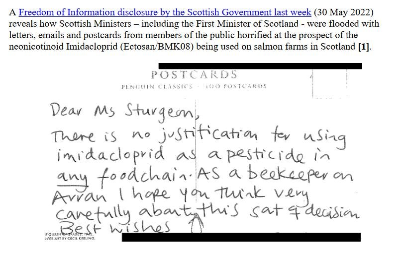 PR Neonicotinoid Dead in the Water for Scottish Salmon 7 June 2022 #2 PR Neonicotinoid Dead in the Water for Scottish Salmon 7 June 2022 #2
