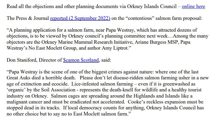 Media Advisory No Salmon Farm Papa Westray 7 September 2022 #16 Media Advisory No Salmon Farm Papa Westray 7 September 2022 #16