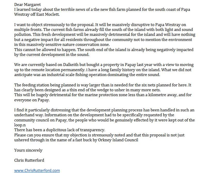 OIC objections #20 Chris Rutterford