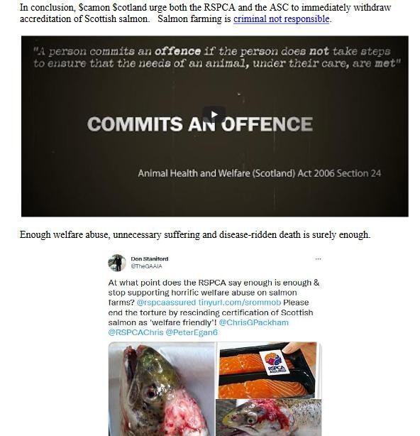 Letter to RSPCA & ASC stop certification of Scottish Salmon 14 October 2022 #11