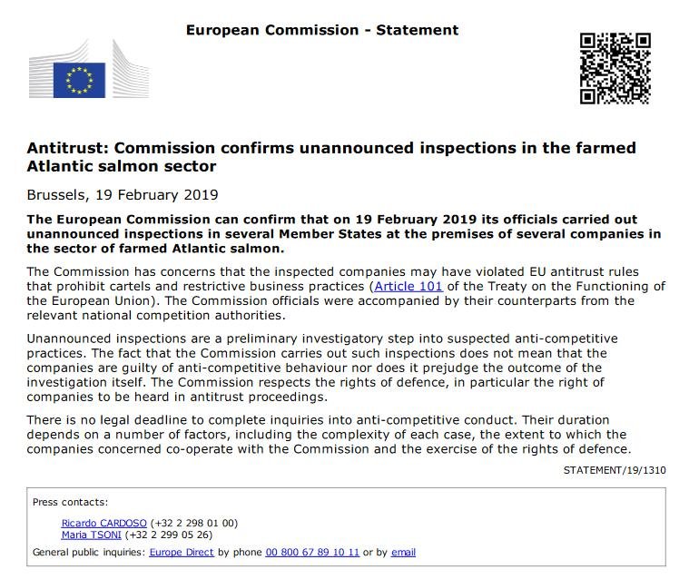 Salmafia blog Oct 2022 #27 EC antitrust PR