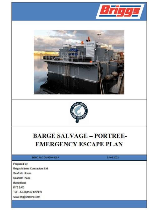 NLB FOI 30 Nov 2022 Briggs Marine Emergency Escape Plan 5 Aug 2022 #1