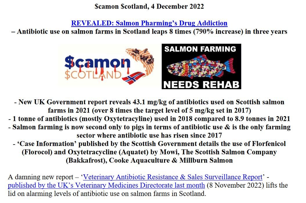 VARSS PR Scottish Salmon Pharming Drug Addiction 4 December 2022 #1