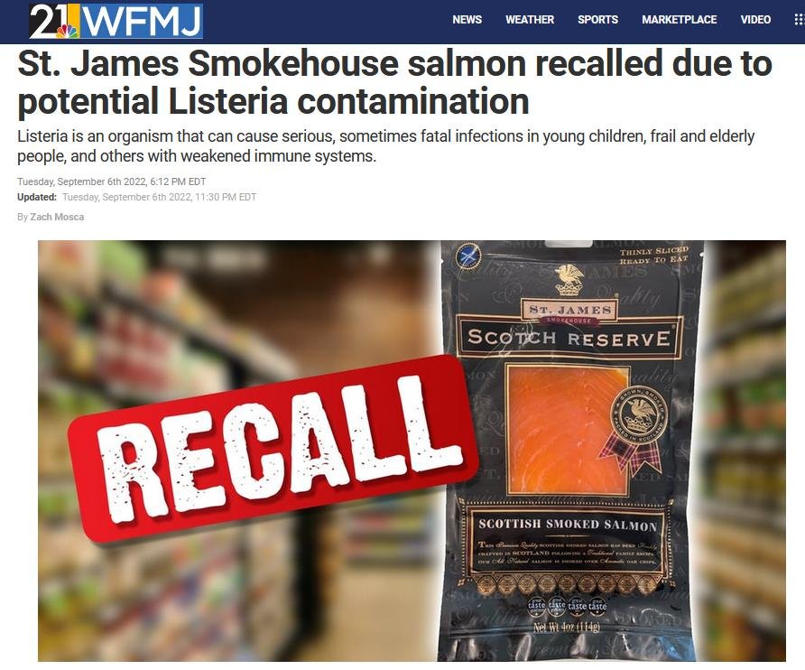 St James recall 22 Dec 2022 FSA recall #5