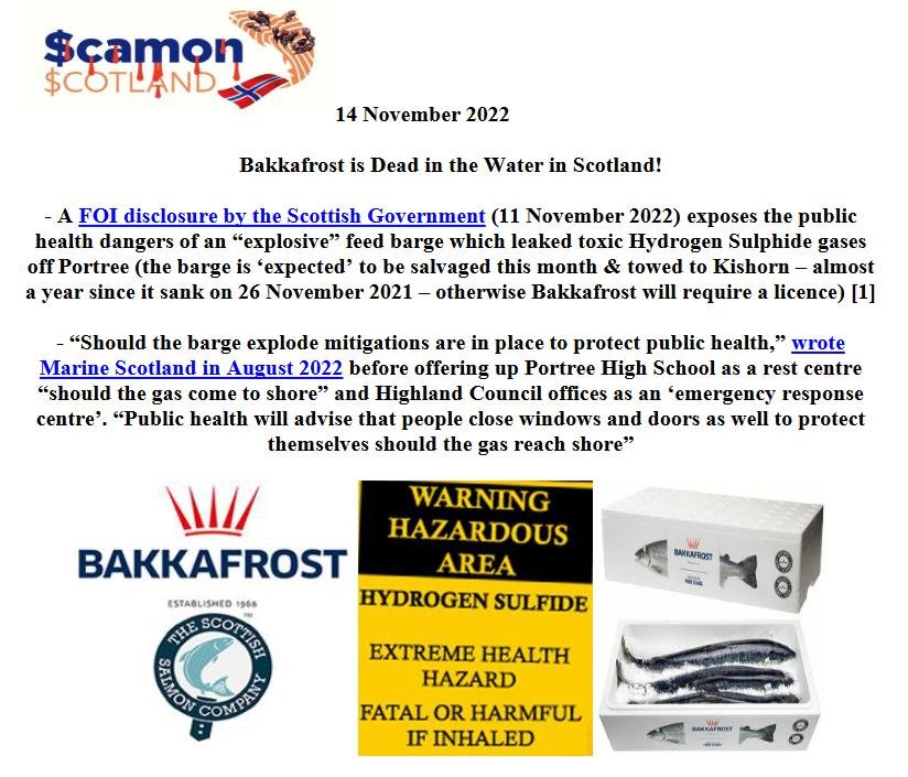 Media Backgrounder Bakkafrost Dead in Water 14 November 2022 #1