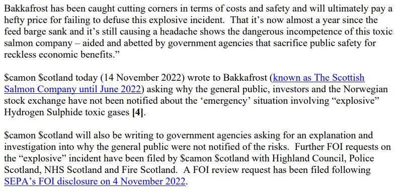 Media Backgrounder Bakkafrost Dead in Water 14 November 2022 #14