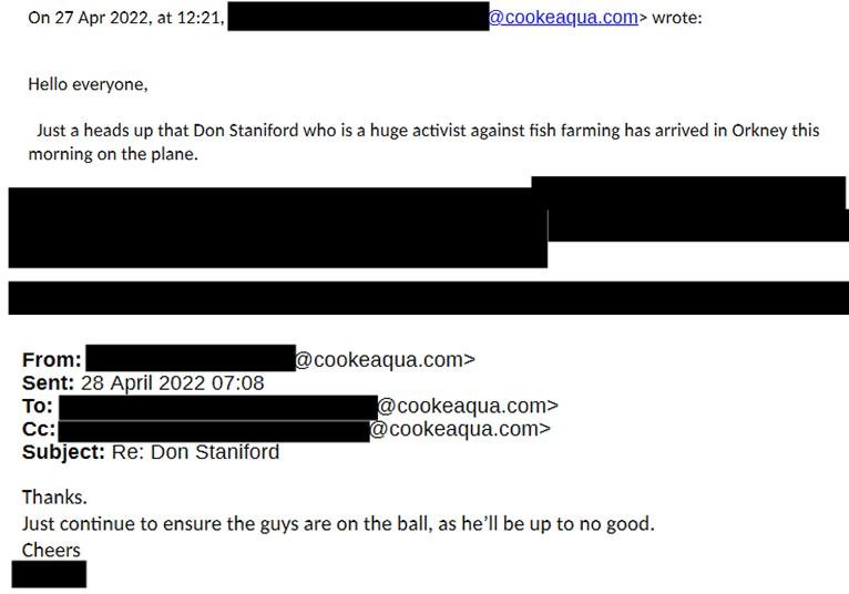 Cooke 7 Feb 2023 disclosure #1 on plane to Orkney up to no good