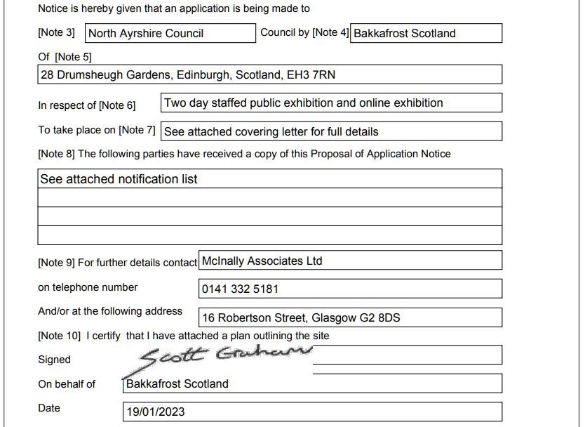 Nuclear Proposal of Application Notice Bakkafrost #2 Nuclear Proposal of Application Notice Bakkafrost #2