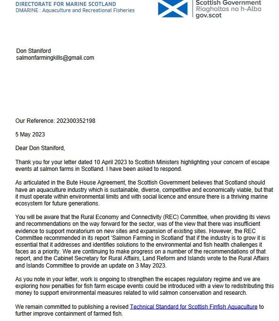 SG letter 5 May 2023 #1 SG letter 5 May 2023 #1