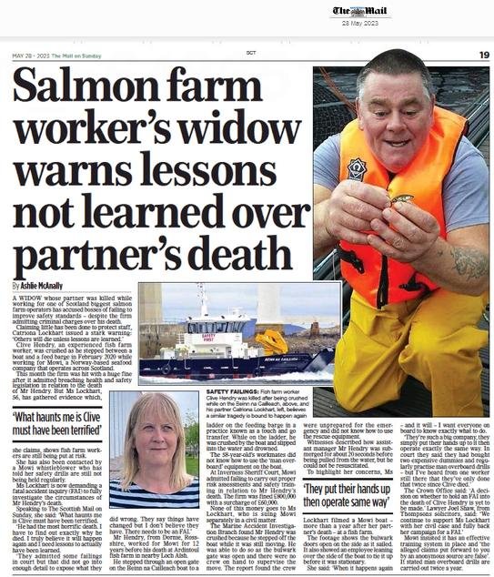 Mail On Sunday Widow Warns Lessons Not Learned 28 May 2023