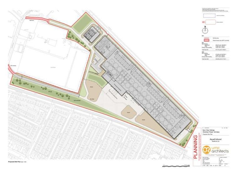 Grim site plan by architects showing 56 tanks Grim site plan by architects showing 56 tanks