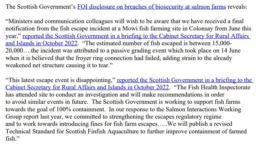 PR Breaches of Biosecurity at Mowi & Bakkafrost 11 April 2023 #3 PR Breaches of Biosecurity at Mowi & Bakkafrost 11 April 2023 #3