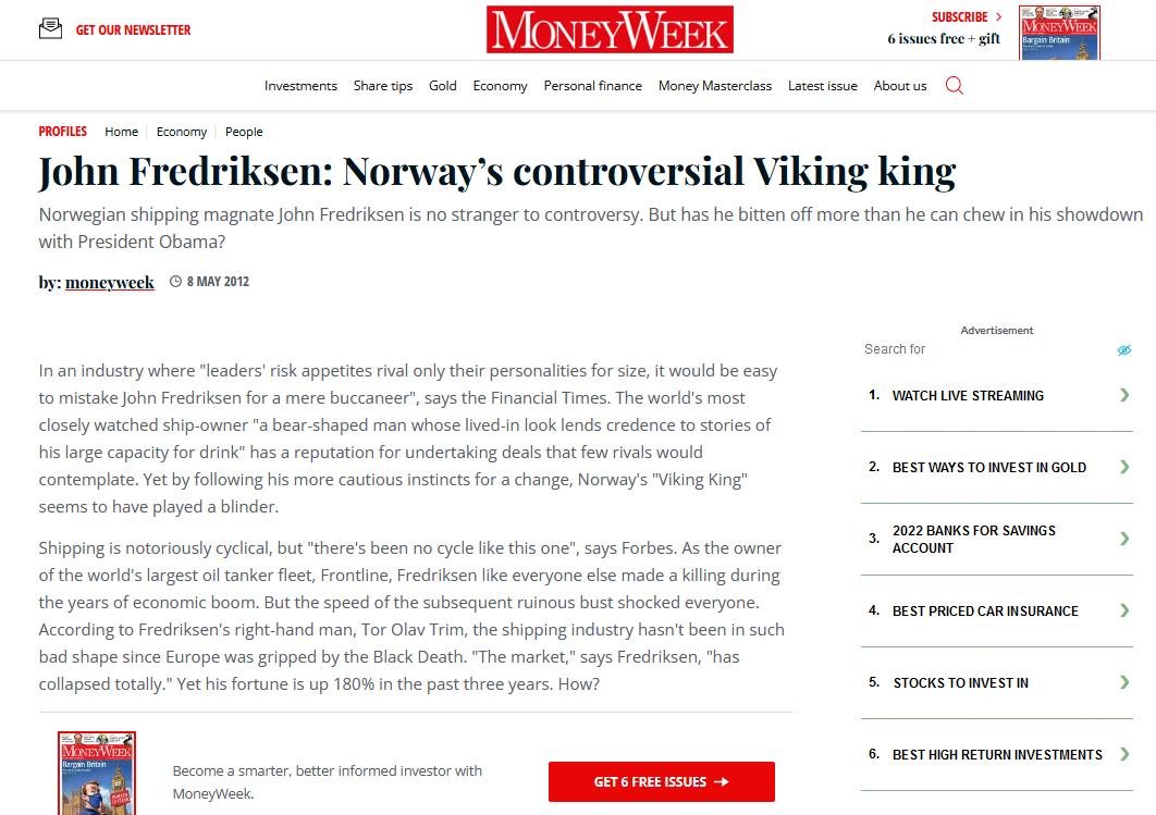 Moneyweek 2012 Moneyweek 2012