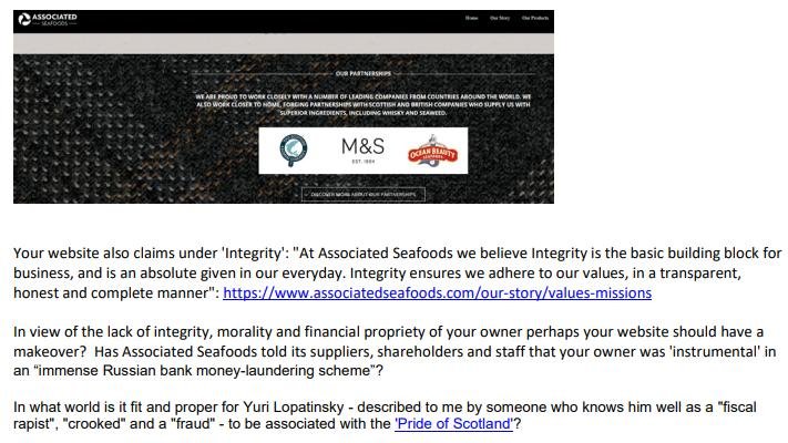 Associated Seafoods M&S email 19 April 2022 #2