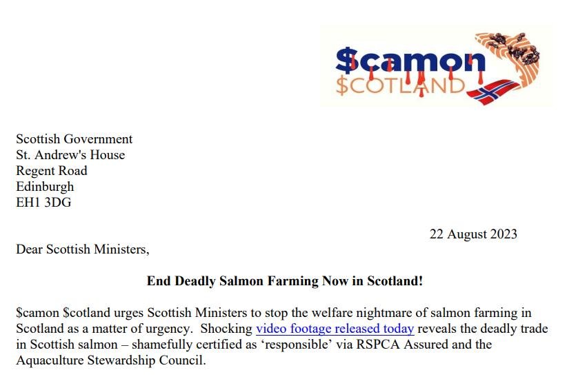 Letter to Scottish Ministers 22 August 2023 #1