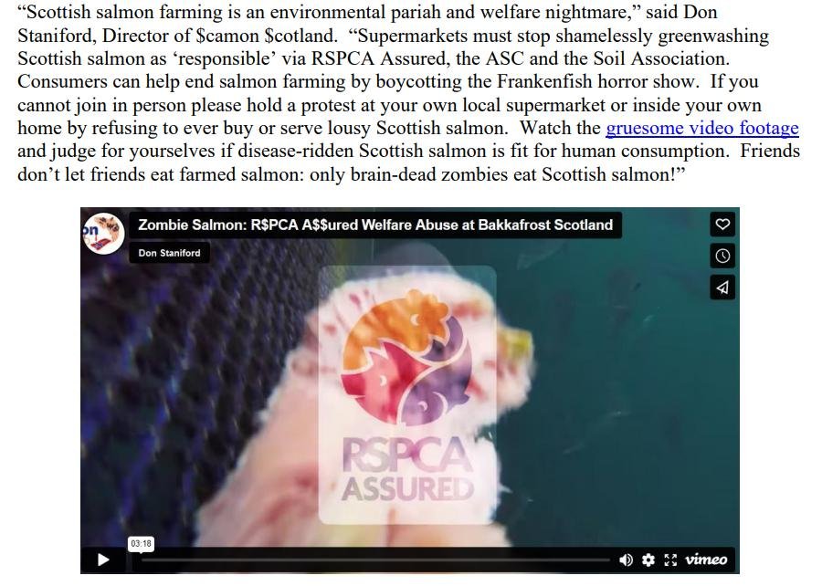 PR End Salmon Farming Join the Scottish Salmon Boycott DigiVan Tour 10 October 2023 #3
