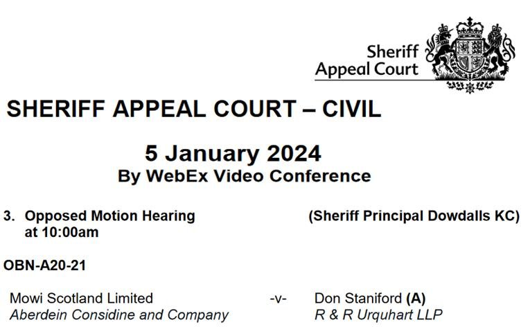 Sheriff Appeal Court 5 Jan 2024