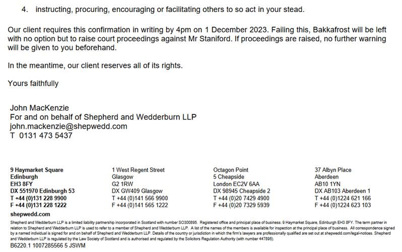 Bakkafrost threat 24 Nov 2023 #6 Bakkafrost threat 24 Nov 2023 #6