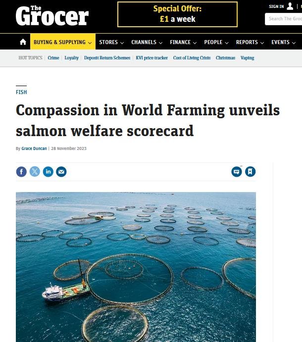 CIWF Salmon Welfare Scorecard #1 Grocer CIWF Salmon Welfare Scorecard #1 Grocer