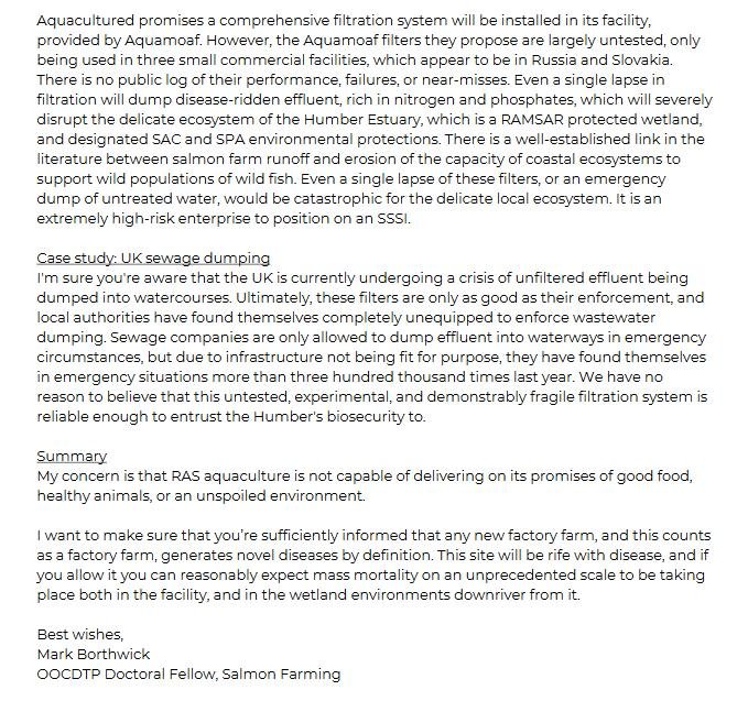 Mark Borthwick written submission to NELC via Animal Equality '#9 Mark Borthwick written submission to NELC via Animal Equality '#9