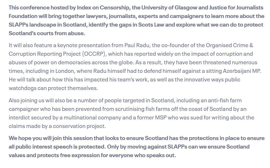 Scottish Anti-SLAPP Summut 26 Feb 2024 in Glasgow #3