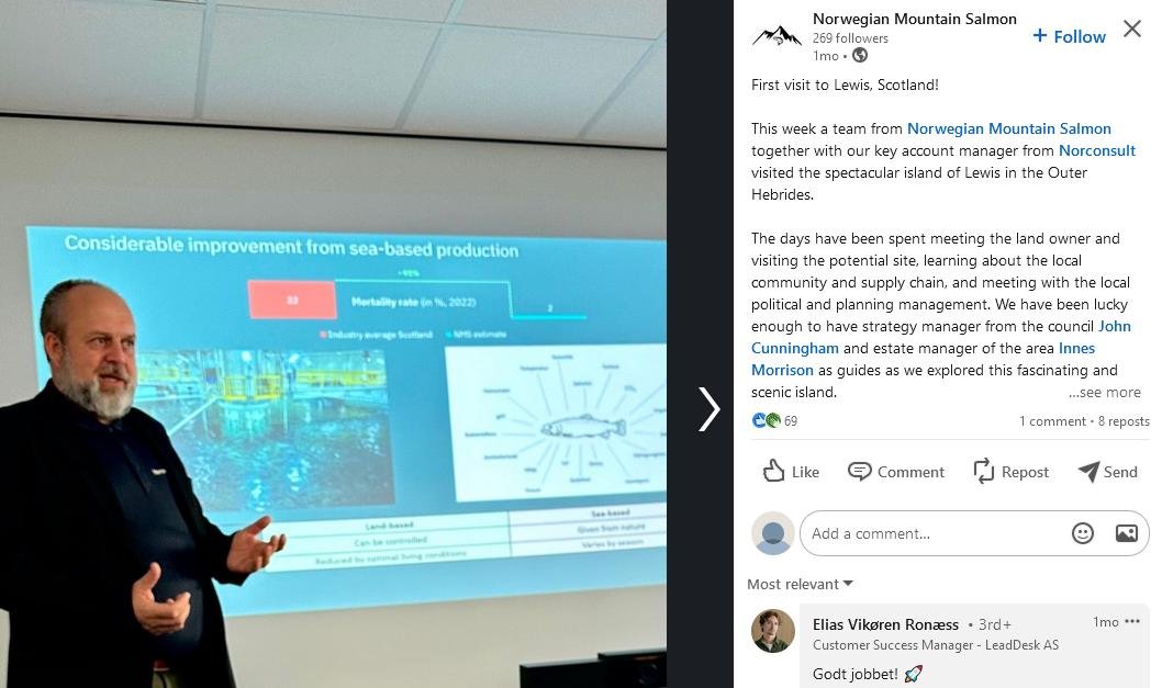Norwegian Mountain Salmon LinkedIn #4